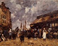 Boudin, Eugene - Trouville, Fish Market